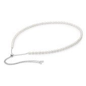 Colier reglabil cu perle naturale albe si argint DiAmanti 232-50-G